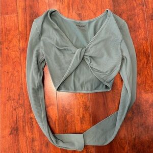 Garage cropped long sleeve shirt